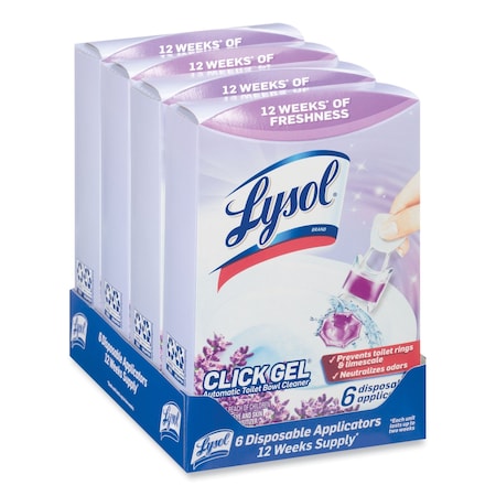 Lysol Click Gel Automatic Toilet Bowl Cleaner, Lavender Fields, PK24 19200-89060